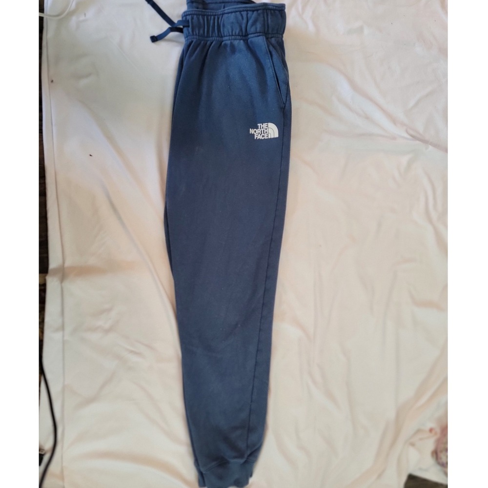 The North Face Womens Navy Blue Fleece Joggers Sweatpants XL Drawstring Logo - Picture 5 of 6